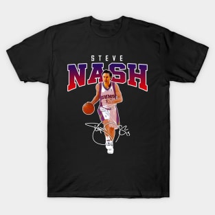 Steve Nash Basketball Legend Signature Vintage Retro 80s 90s Bootleg Rap Style T-Shirt